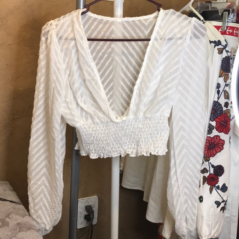 White Zig Zag Blouse